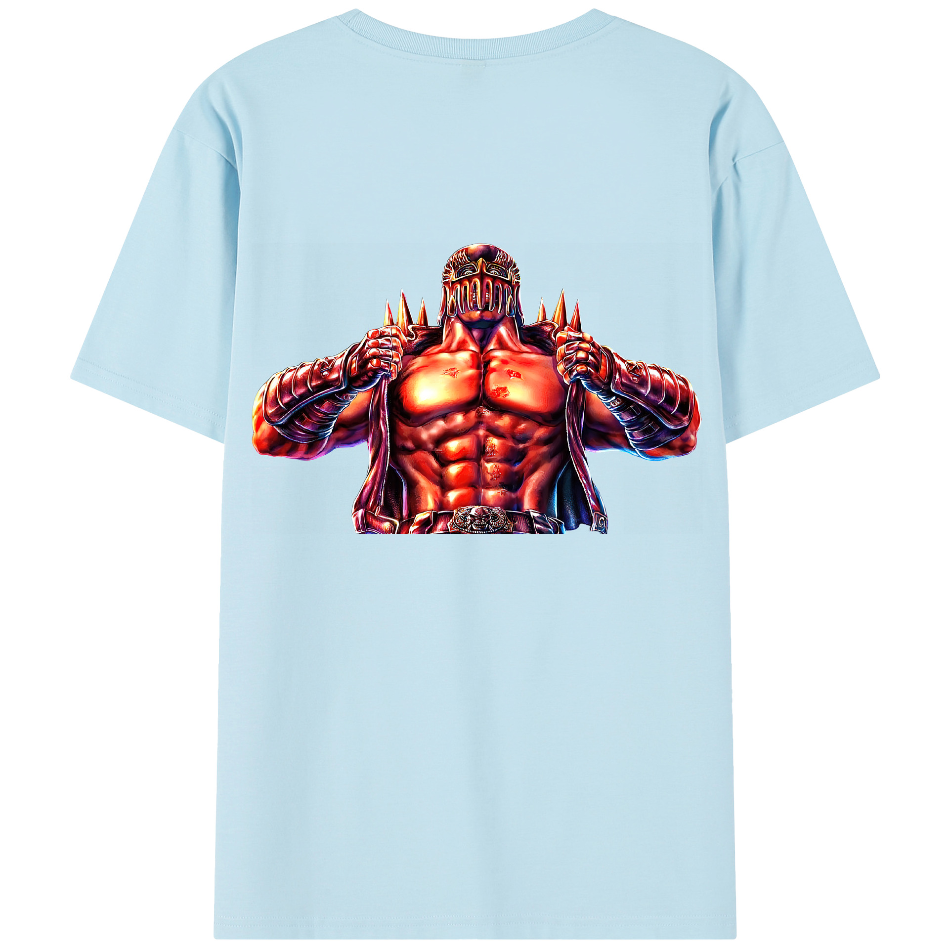 （画像用） 北斗の拳 Fist of the North Star 綿100％半袖Tシャツ（背面プリント）